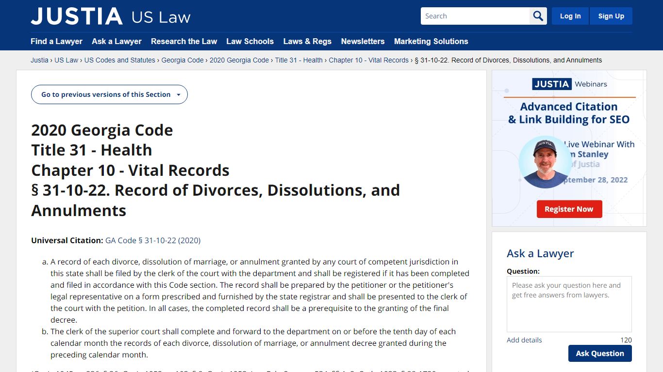 2020 Georgia Code :: Title 31 - Health :: Chapter 10 - Vital Records ...